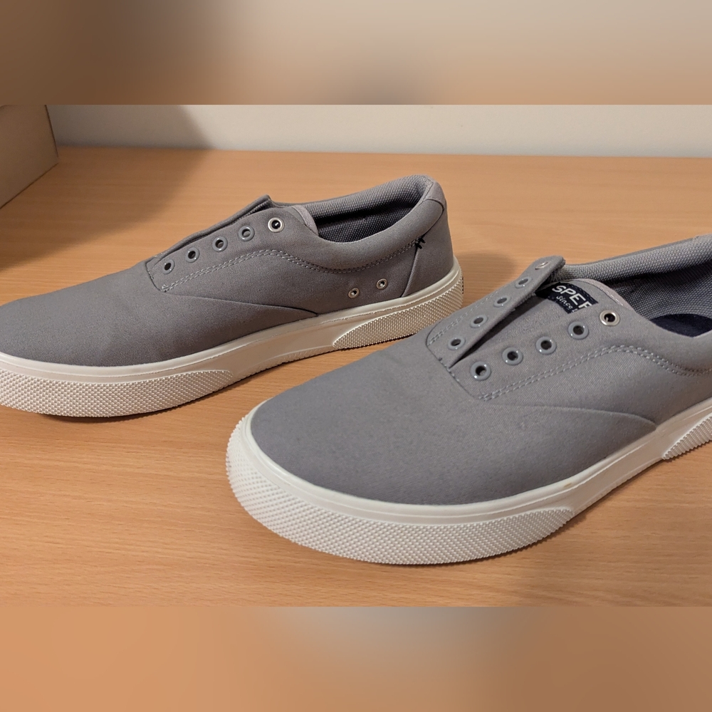 Sperry Men's Light Gray Canvas Sneakers